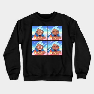 Anime Girl Cartoon Style - Manga Girl Crewneck Sweatshirt